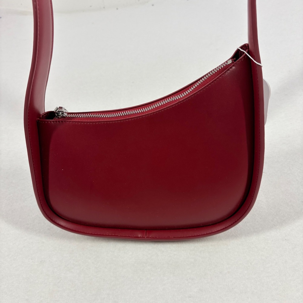 NWT $140 Bianco Willow Vegan Leather Asymmetrical Shoulder Bag Crescent Purse - Picture 2 of 12